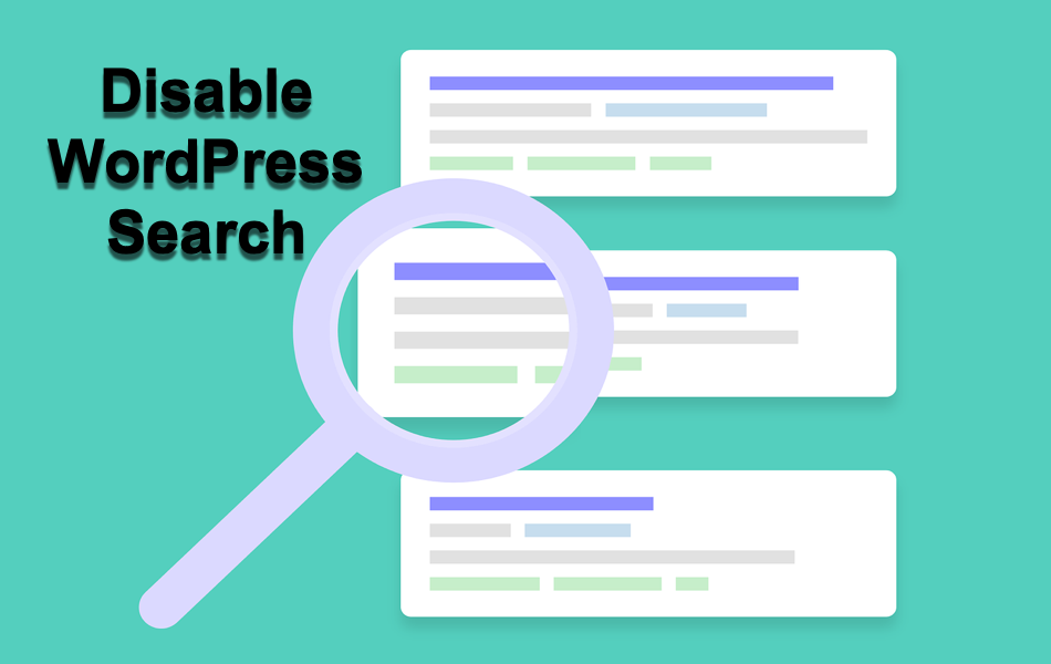 Disable WordPress Search