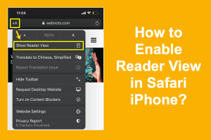 How to Enable Reader View in Safari iPhone?