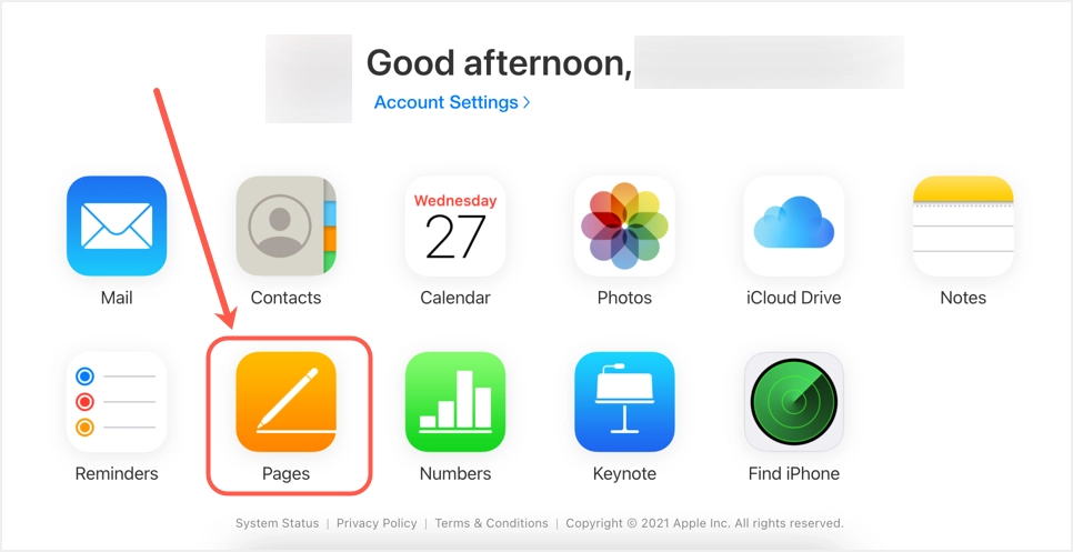 Convert from from Pages App in iCloud