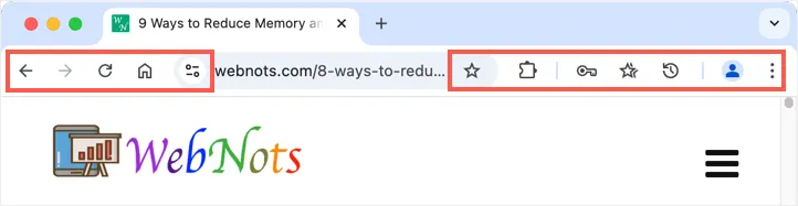 Chrome Symbols on Toolbar