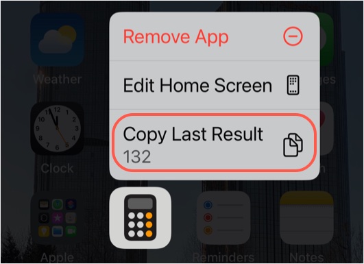 Copy Last Result