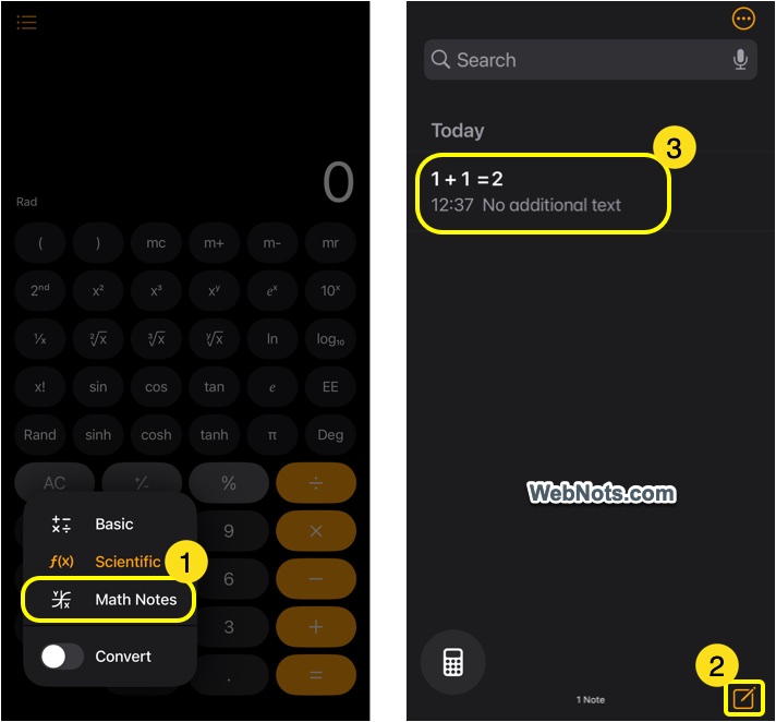 Create Math Notes