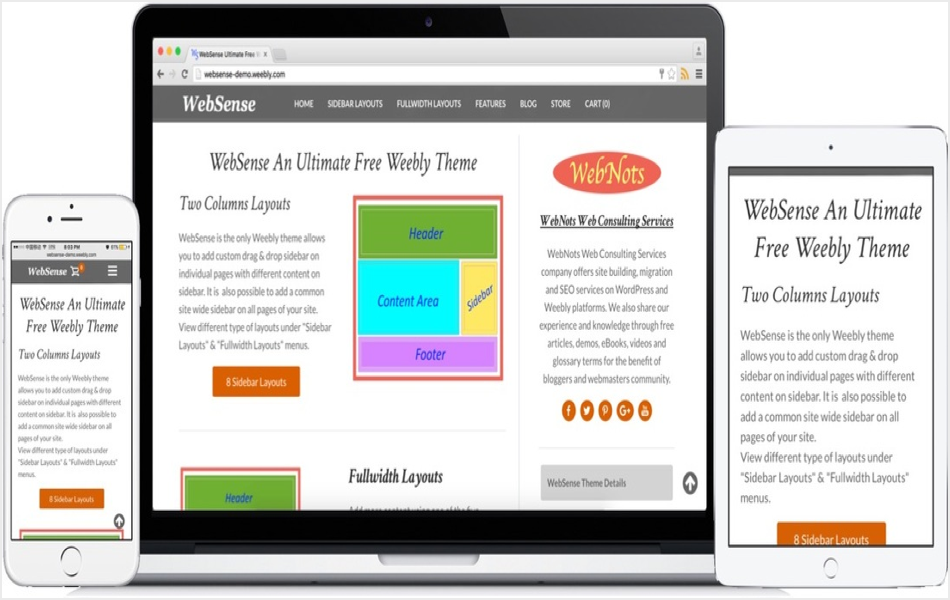 Add Sidebar in Weebly Site