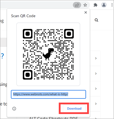 Download Generated QR Code