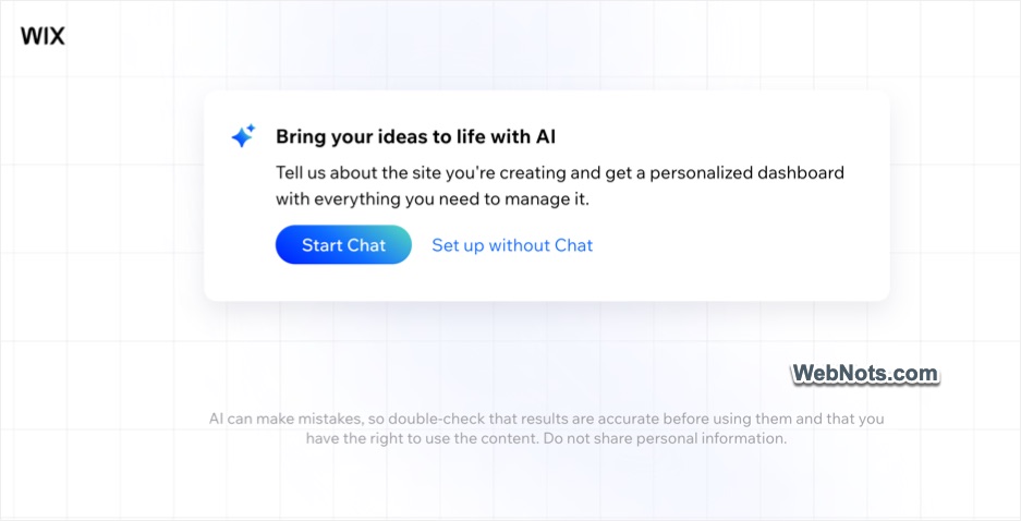 Wix AI Site Building