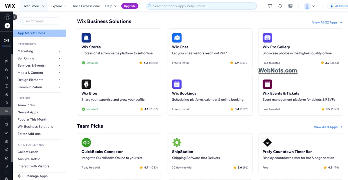 Wix App Marketplace