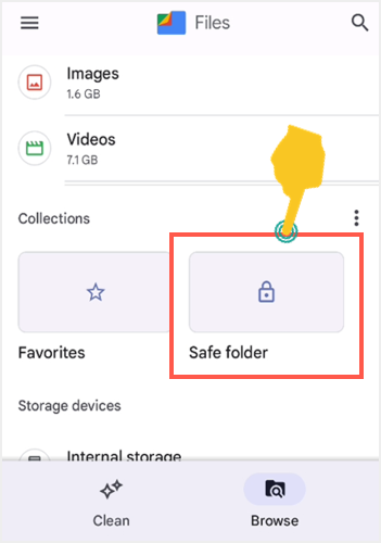 create a locked folder on android