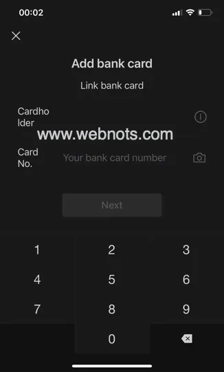 Add Bank Card for Mobile Payment in WeChat