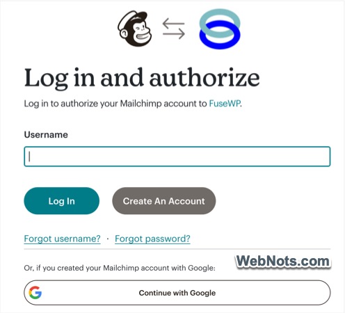 Authorize FuseWP in Mailchimp