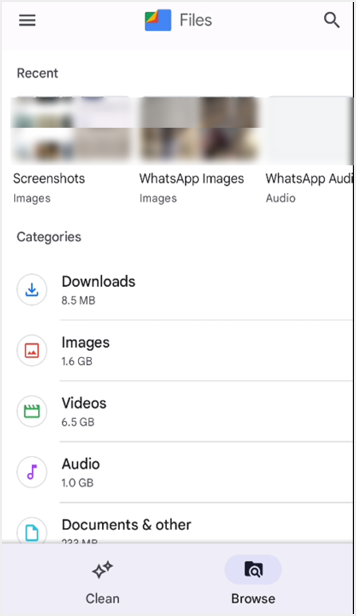 change default folder for file manager android 9