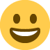 Grinning Face in Twitter