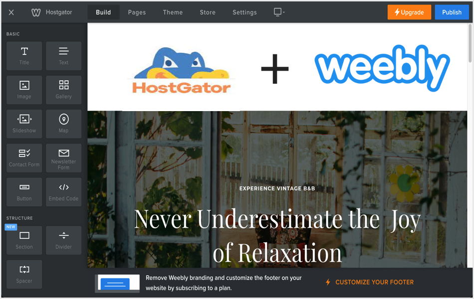 Install Weebly in HostGator Hosting