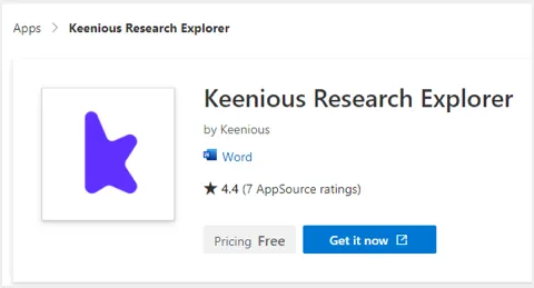 Keenious Research Explorer