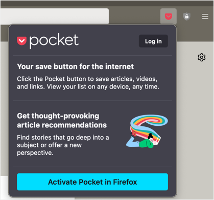 Pocket in Firefox