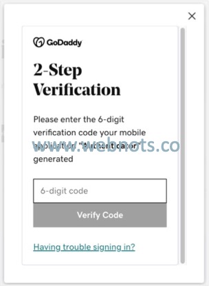 Enter 2 Step Verification Code