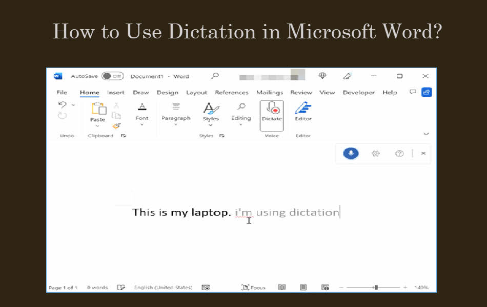 microsoft word dictation commands mac