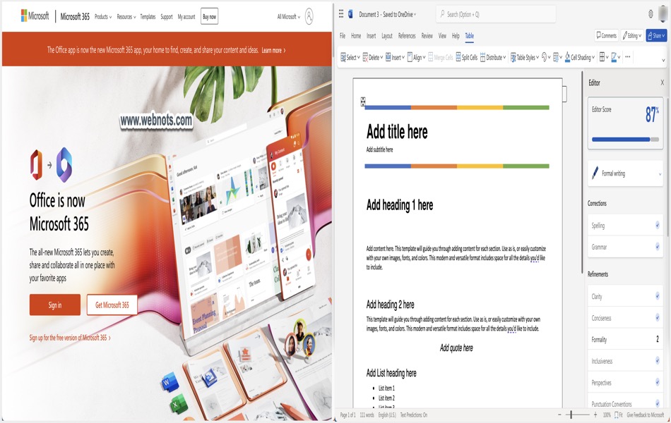 3 Ways to Open Free Office or Microsoft 365 Online Editor – WebNots