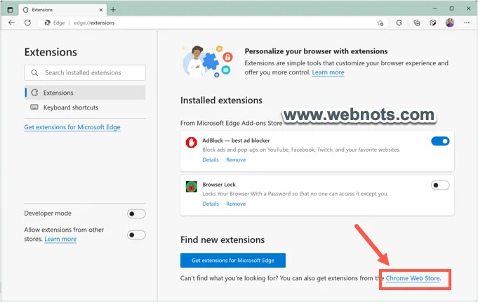 Download Edge extension – LockSelf Support