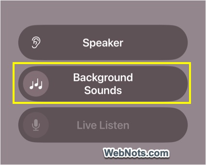 Select Background Sounds