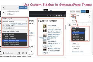 How to Use Custom Sidebars in GeneratePress Theme?