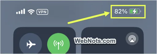 Battery Icon in Control Center