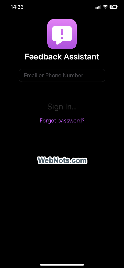 iOS Beta Feedback Assistant