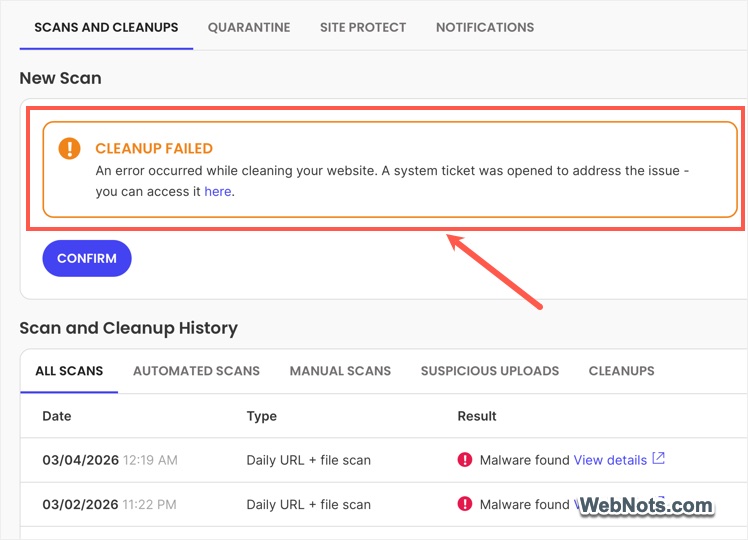 No Automatic Ticket Created
