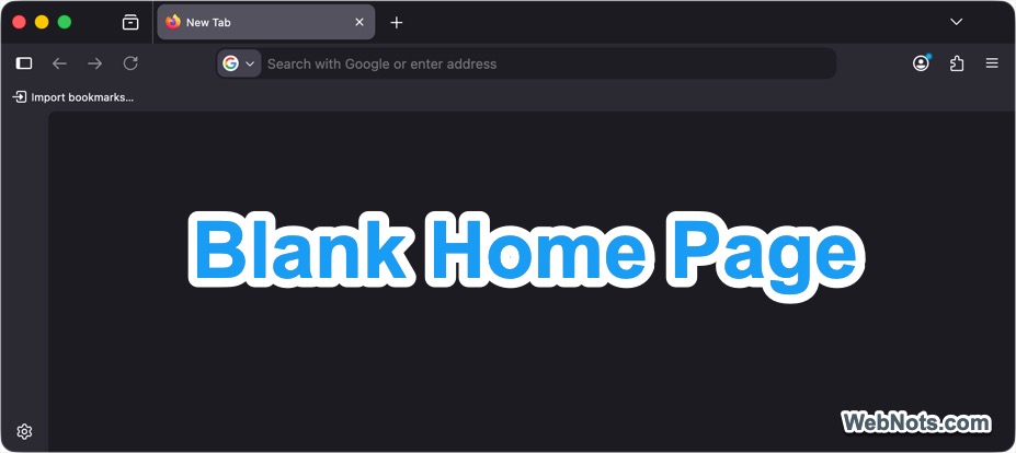 Blank Homepage in Firefox