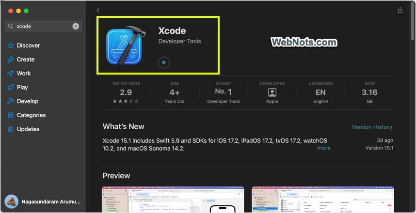 Install Xcode in Mac