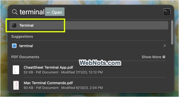 Open Terminal App Mac