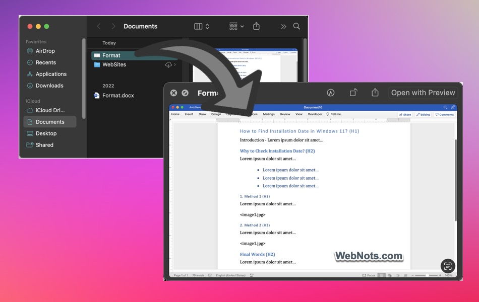Use Quick Look in Mac