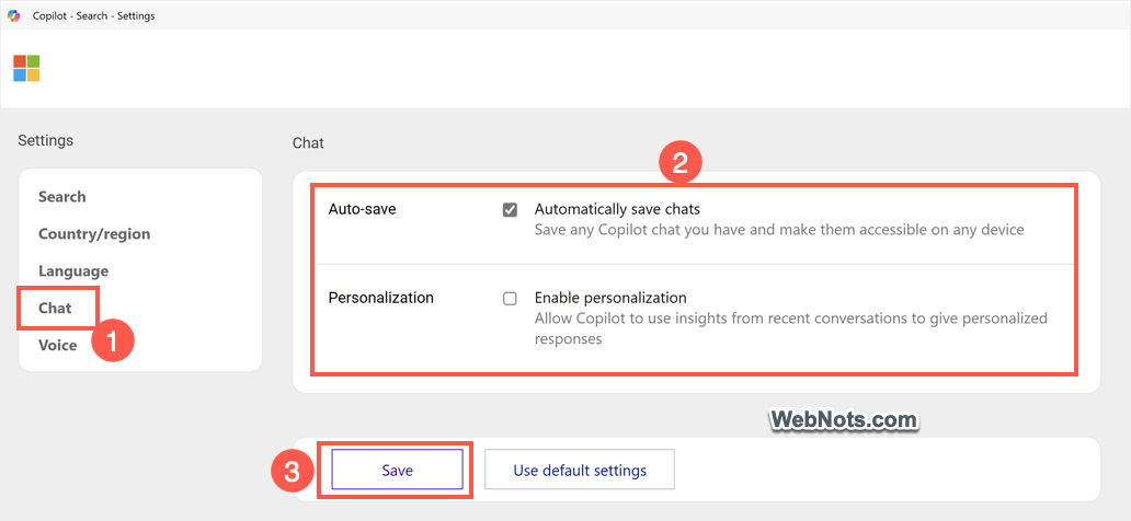 Disable Auto Save and Personalization Options