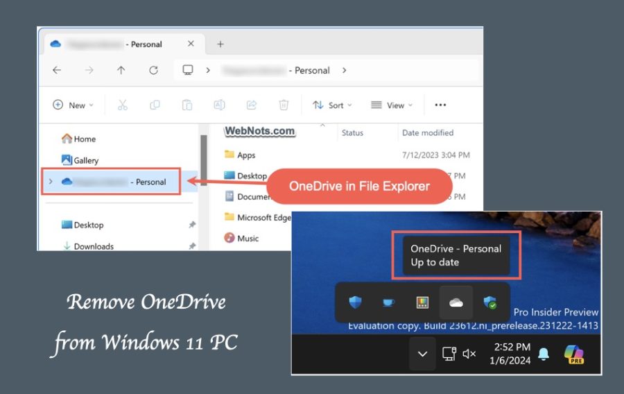 Remove OneDrive from Windows 11 PC