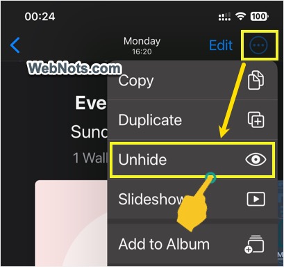 Unhide Hidden Pictures