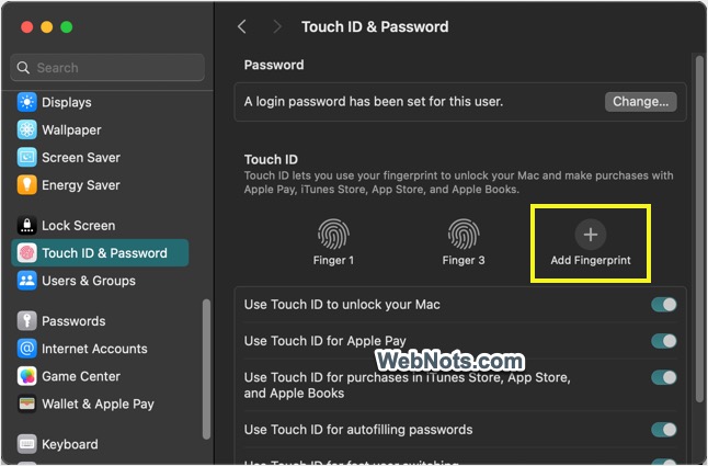 Add New Fingerprint