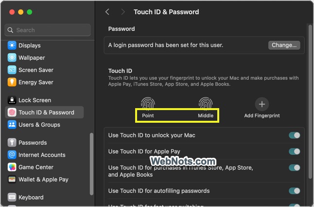 Change Fingerprint Name