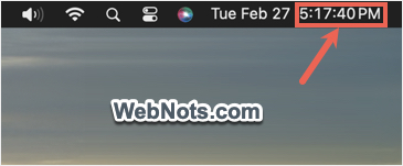 Seconds in Mac System Clock