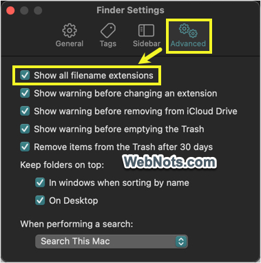 Show All File Extensions