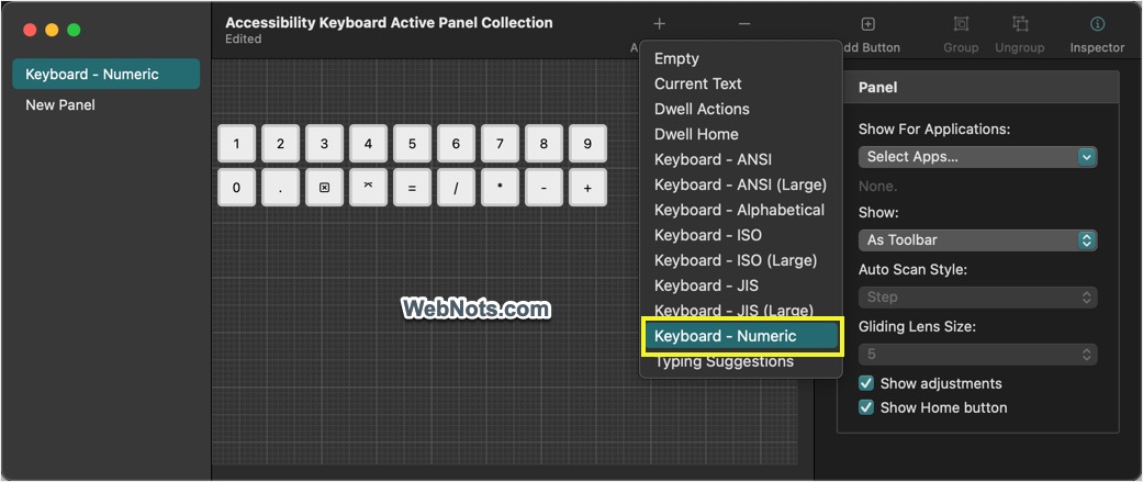 Create Custom Panel as Toolbar