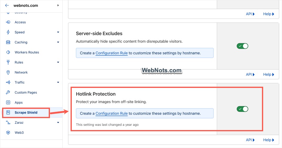 Disable Hotlink Protection in Cloudflare Account Level