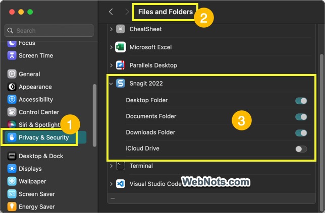 Files and Folders Access