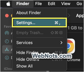 Finder Settings