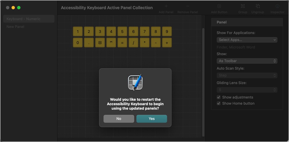 Restart Keyboard to Apply Changes