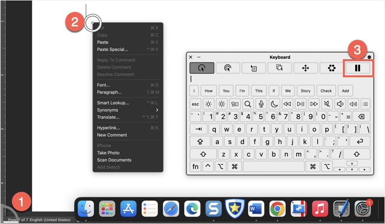 Trigger Hot Corner Action for Accessibility Keyboard