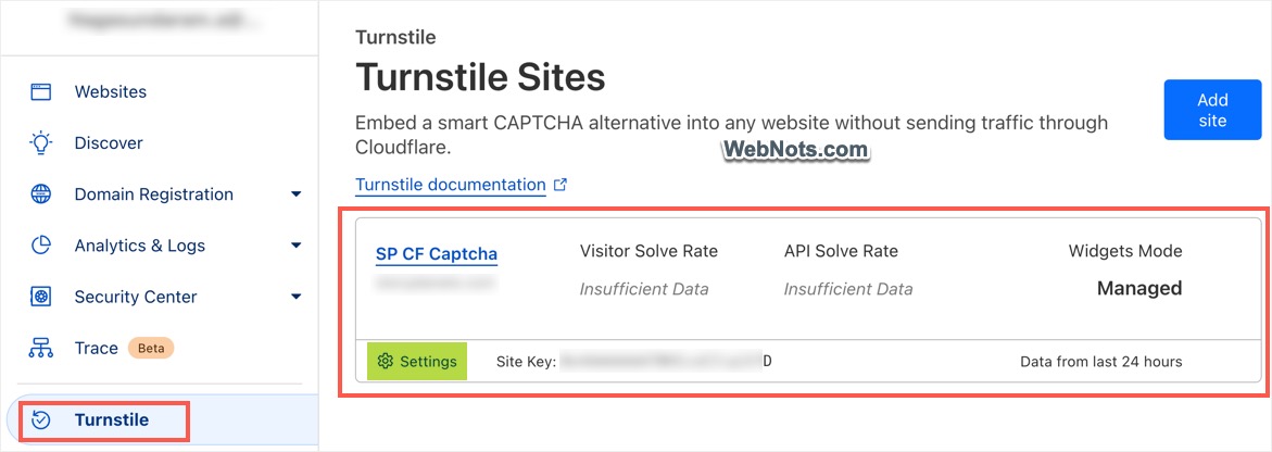 View Turnstile Sites and Statistics