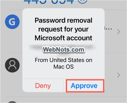 Approve Password Removal Request