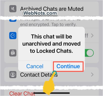 Confirm Locking Chat