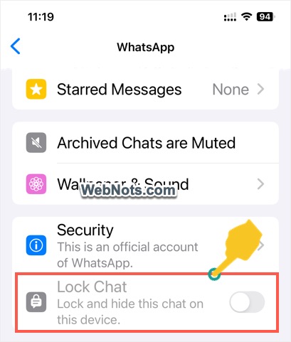 Lock Chat Option