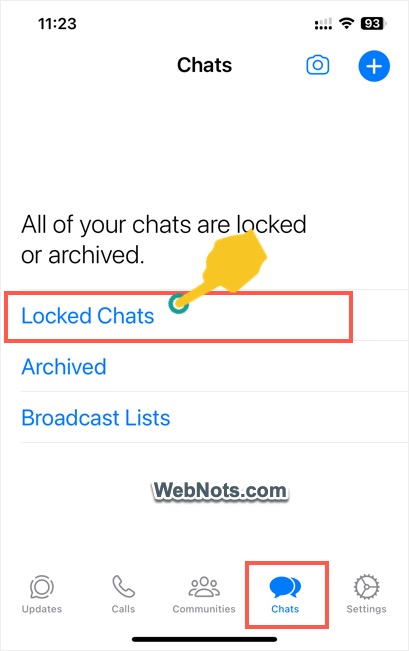 Locked Chats Section