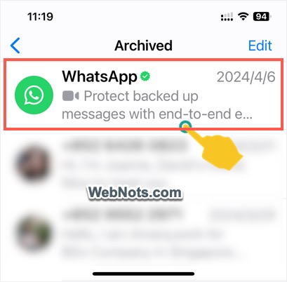 Open Chat Conversation
